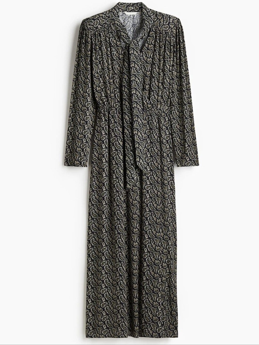 H+M long navy paisley dress